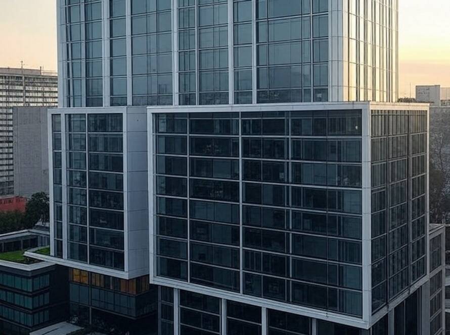 Edifício arquitetônico inovador no México celebrando 10 anos de estúdio Palma.