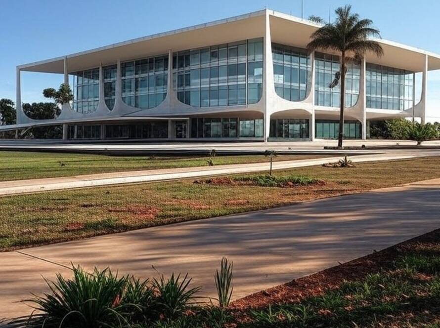 Imagem do Palácio do Planalto em Brasília representando planos de expansão governamental.