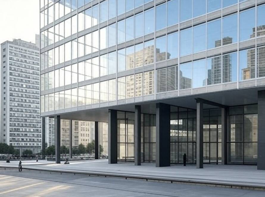 Edifício de museu moderno em expansão de 5.600 m² por OMA, em ambiente urbano brasileiro.