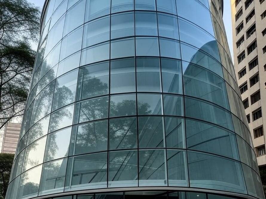 Museu de arte contemporânea em São Paulo inaugurando exposição 'Materialism' do BIG, com arquitetura moderna e urbana brasileira.