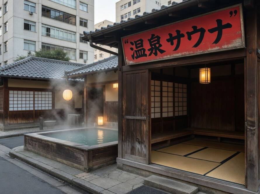 Sauna japonesa autêntica revolucionando o conceito em ambiente urbano brasileiro.