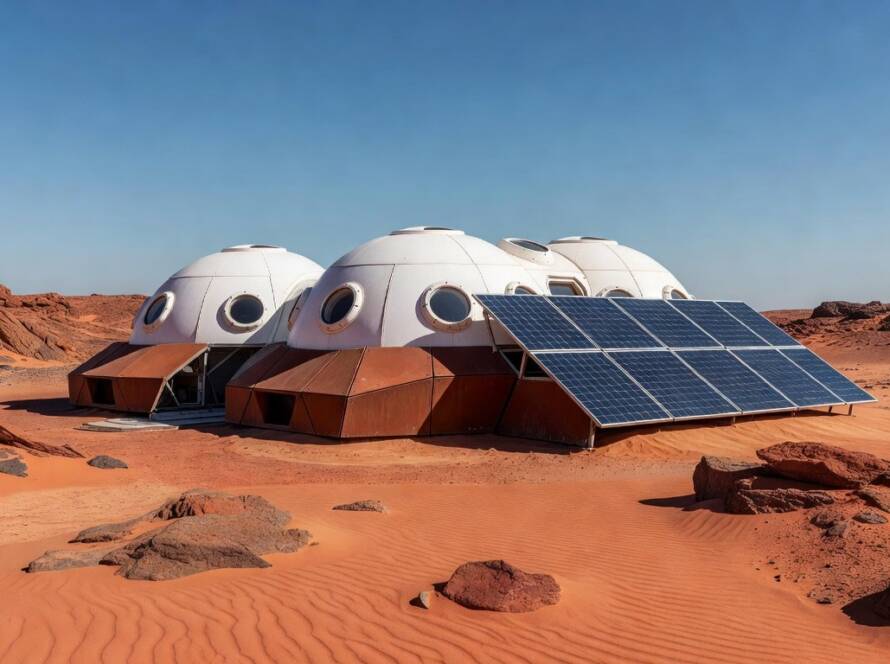 Habitat modular inovador para Lua, Marte e ambientes extremos em paisagem árida brasileira.