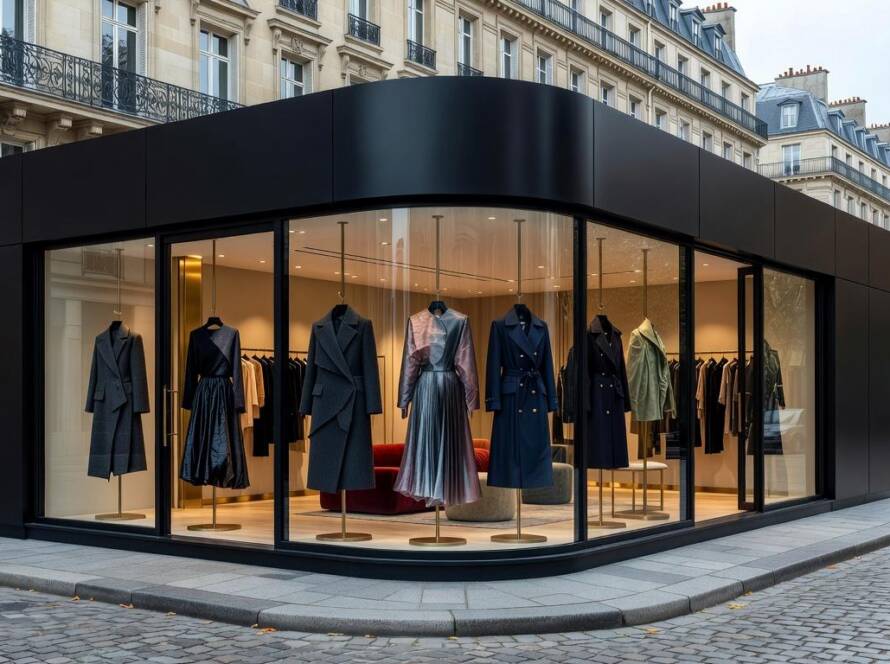 Pop-up store imersiva da Massimo Dutti em Paris exibindo coleção Limited Edition SS26.