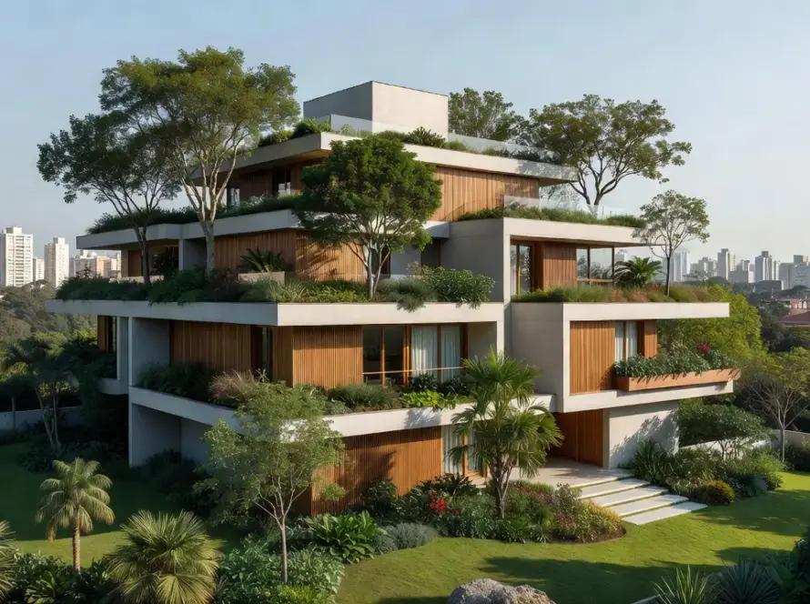 Edifício residencial Casa Arbo em São Paulo, conceito casa em edifício com 10 unidades.