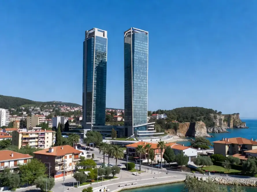 Duas torres de 98 metros concluídas em Vlorë, Albânia