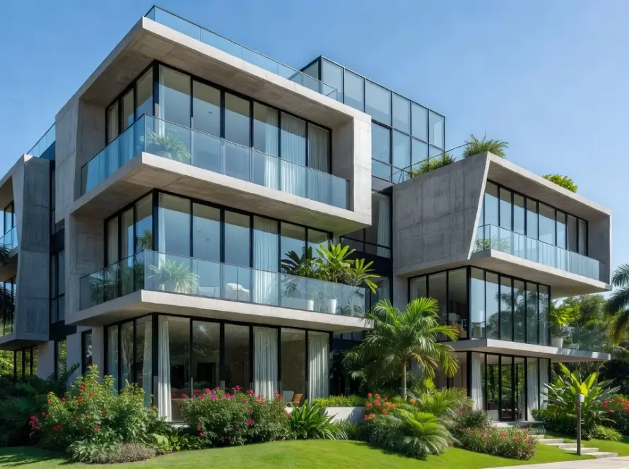 Edifício moderno de apartamentos reinventando habitação coletiva no Brasil