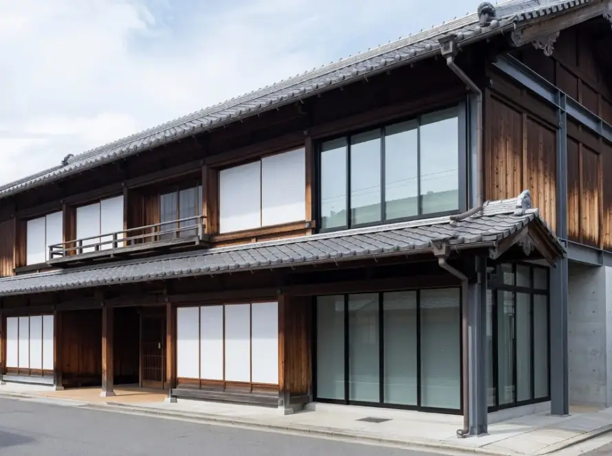 Cinema Kyoto Minami Kaikan em antigo banco reformado em Kyoto